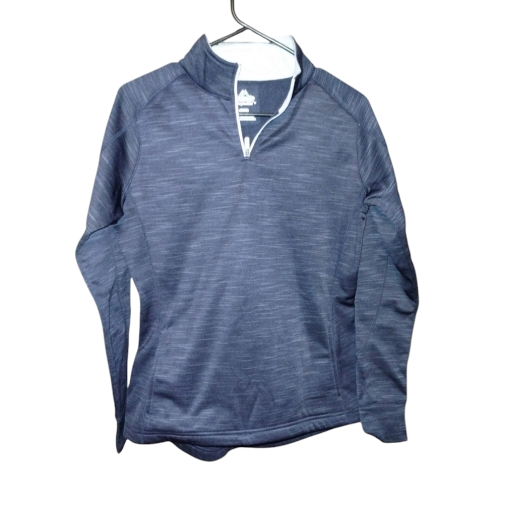 Majestic like new mens pullover, front full length pocket, thumb holes